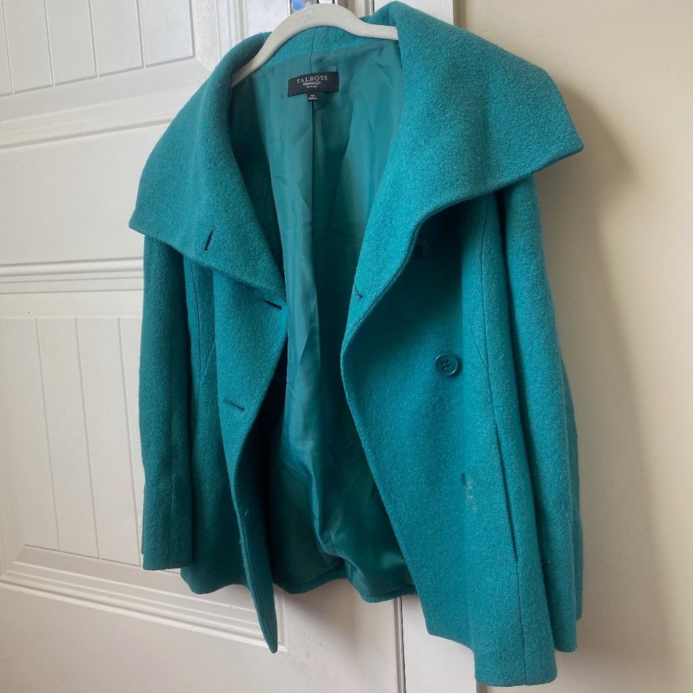Talbots Turquoise Dress Coat